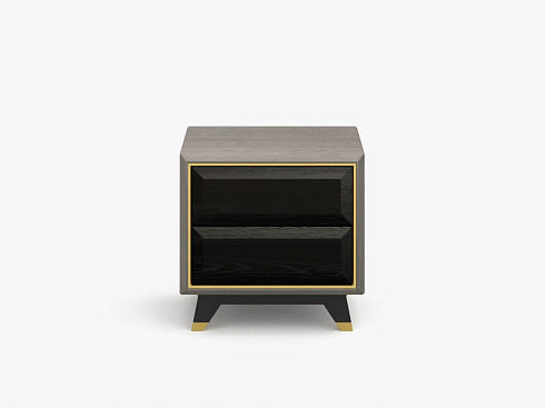 ПРИКРОВАТНАЯ ТУМБА  TESORRO grey stone/choco